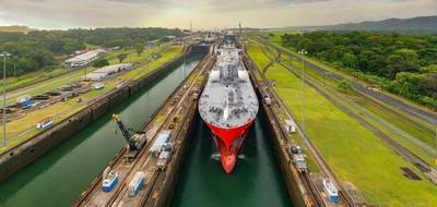 Foto: Tomasello Letterio. Med tillatelse. LPG/C-tankskipet Kaupang i Panama-kanalen.
