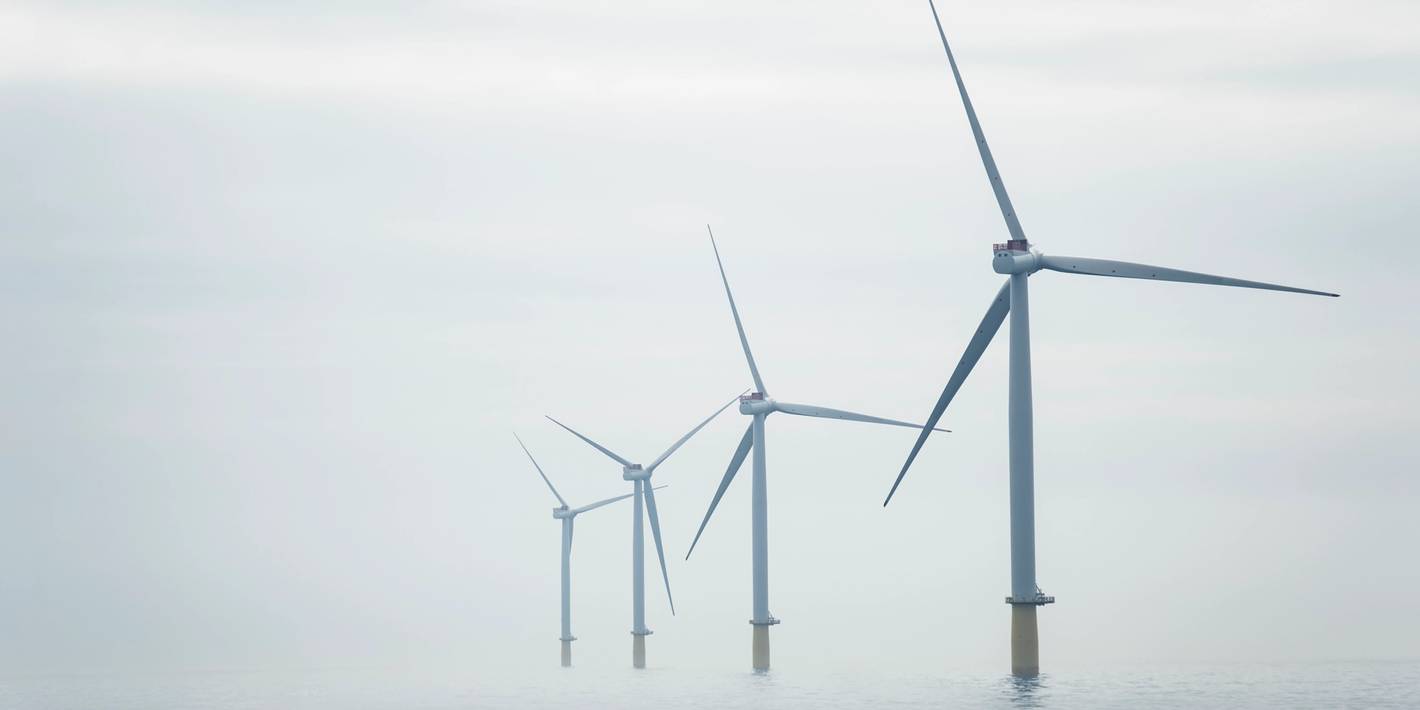 Wind turbines at Dudgeon Offshore Wind Farm