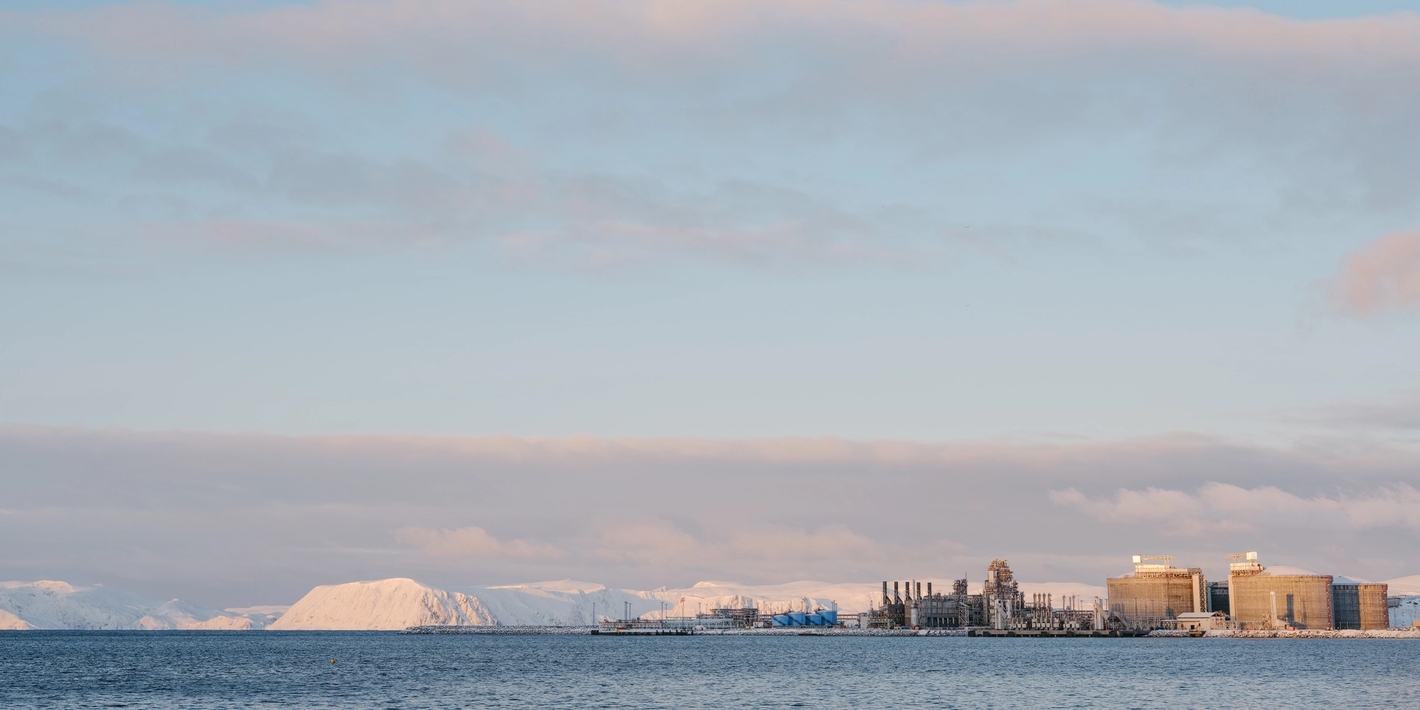 The Hammerfest LNG facility in the winter time