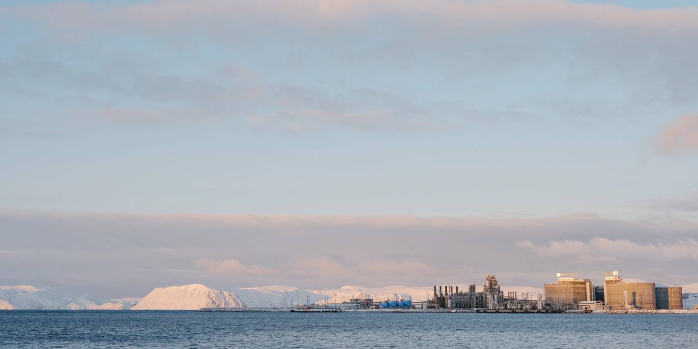 Hammerfest LNG-anlegget i vinterdrakt