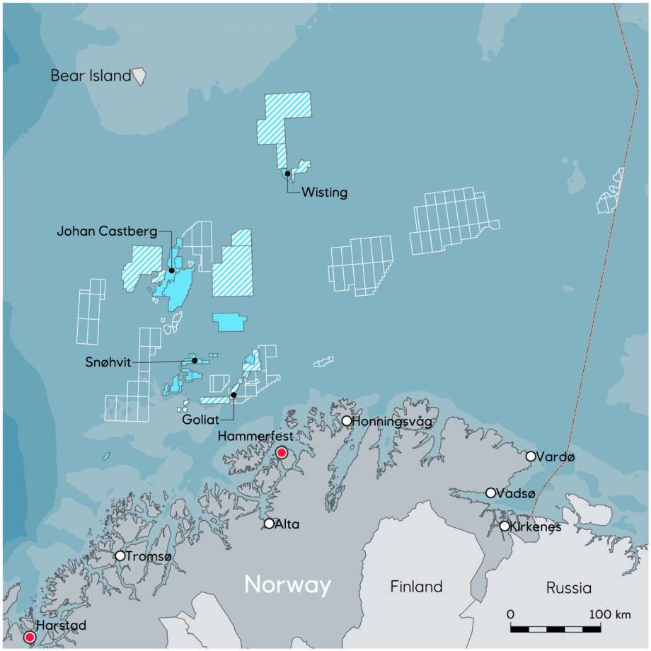 Kart Norge Barentshavet