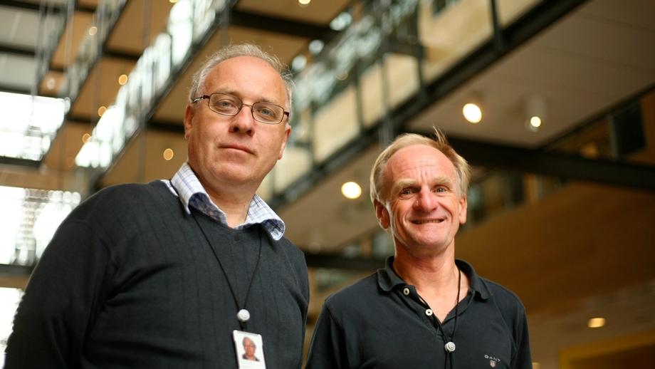 Seniorforskerne Finn Gunnar Nielsen, til høyre, og Tor David Hanson, løste krevende modelleringsoppgaver i forbindelse med Hywind.