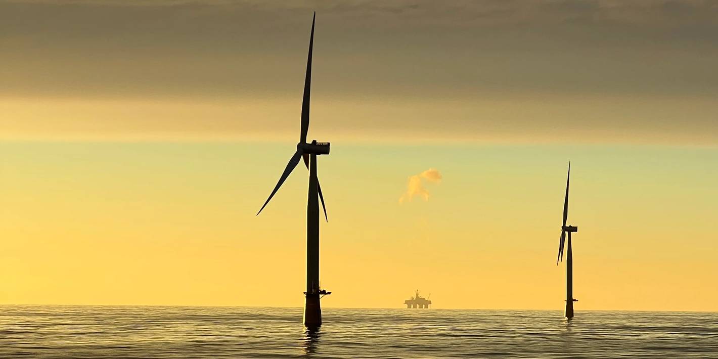 The Hywind Tampen floating wind farm  in the North Sea