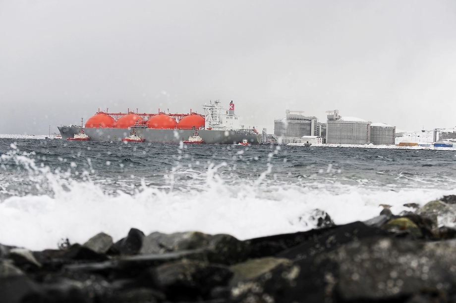 LNG ship and the Melkøya facility