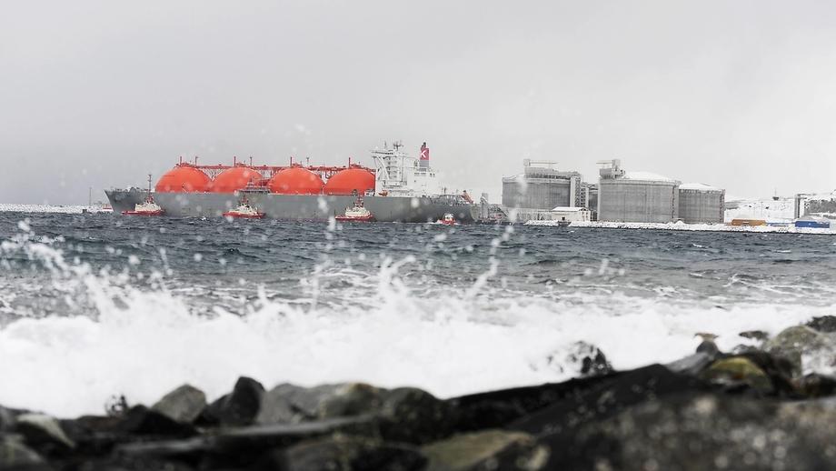 LNG ship and the Melkøya facility