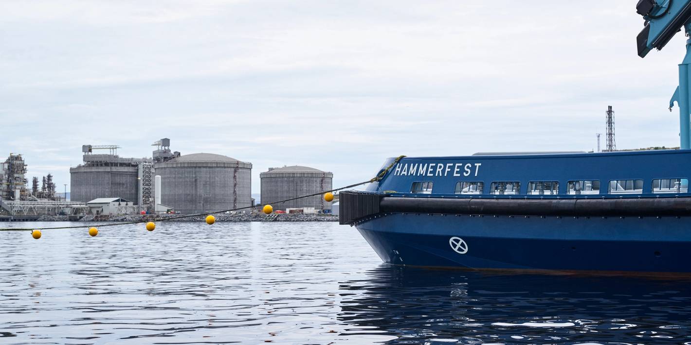 View from the sea of Hammerfest LNG