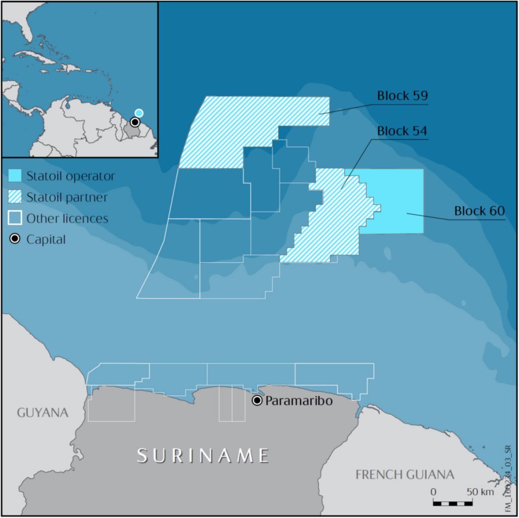 Map of Suriname licenses