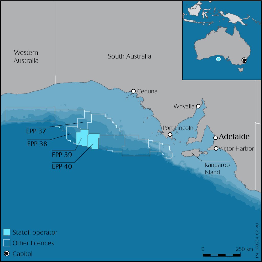 Map of Great Australian Bight