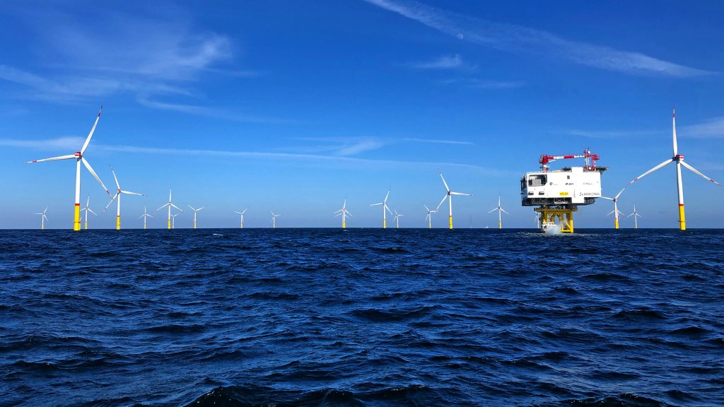 Photo of the Arkona offshore wind farm