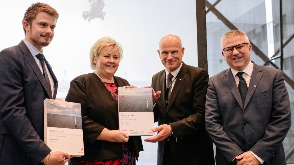 Submission of PDO to prime minister Erna Solberg