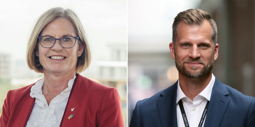 Mette Halvorsen Ottøy og Erik G. Kirkemo - portretter