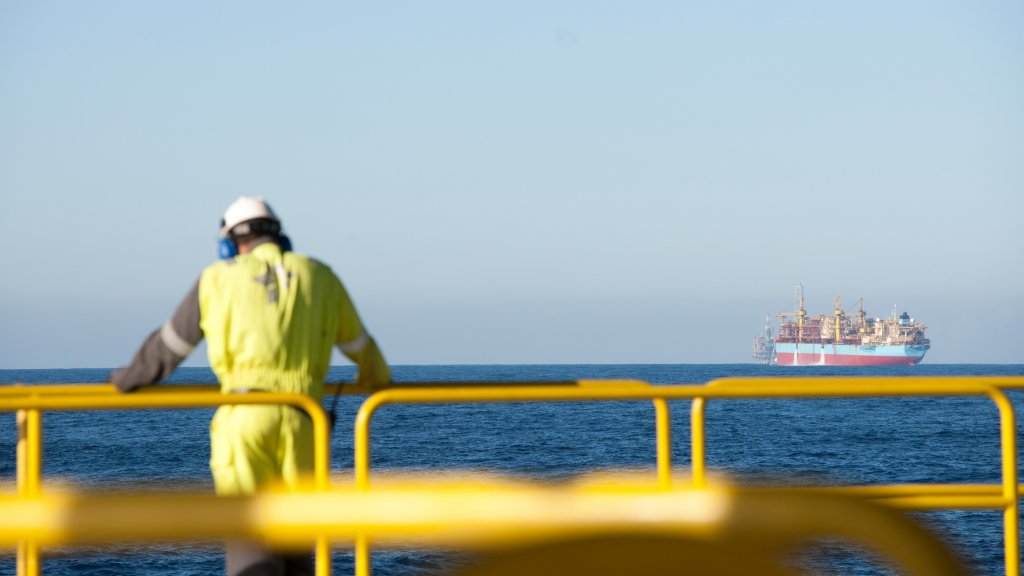 Worker on the Peregrino A - FPSO