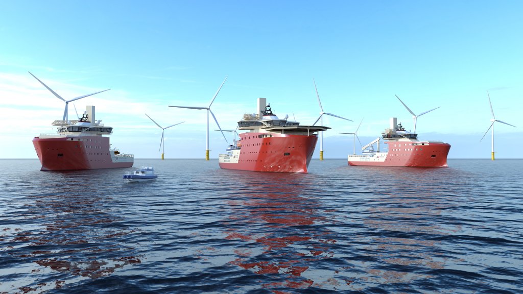 Illustration of service operation vessels for Dogger Bank wind farm