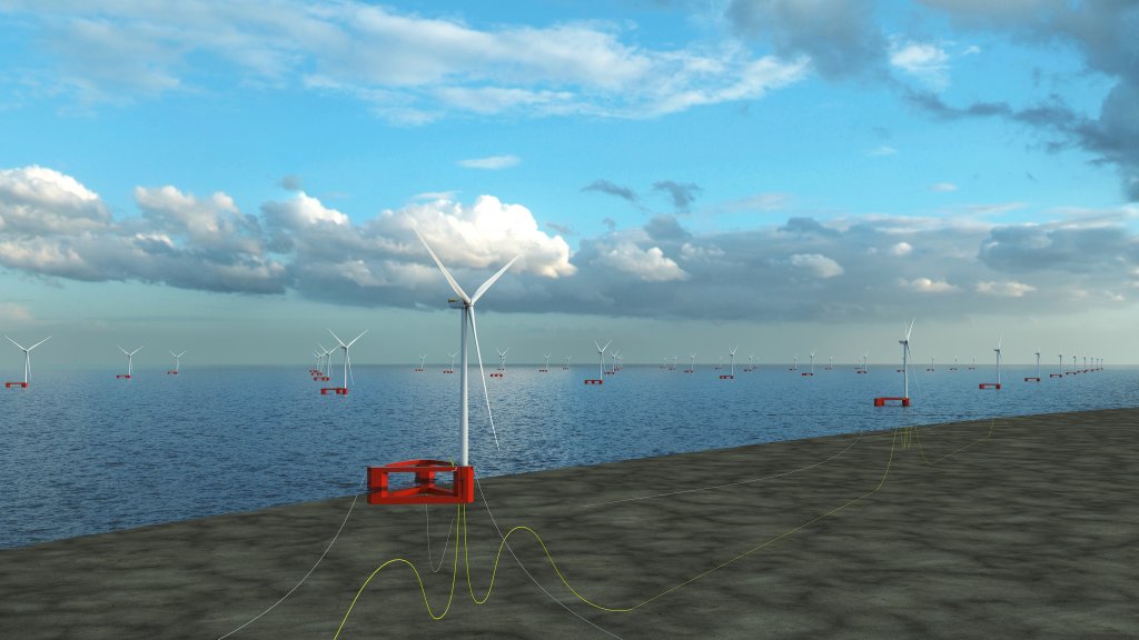 Offshore wind farm illustration